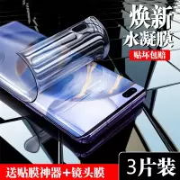 荣耀30s钢化水凝膜v30pro全屏|水凝[透明高清款全屏]特惠3片装(送镜头膜+贴膜神器) 荣耀20i