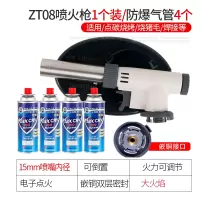 喷火卡式气喷头烘焙气罐家用焊喷火器喷灯烧猪毛点火器 zt08带底座嵌铜款+4脉鲜【送全套配件】价93.9