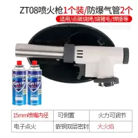 喷火卡式气喷头烘焙气罐家用焊喷火器喷灯烧猪毛点火器 zt08款带底座喷火枪+2脉鲜【送全套配件】价68.9