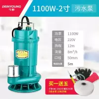 污水泵220v家用抽水机小型化粪池抽粪泥浆切割式排污泵380v潜水泵 1100W2寸污水泵【旗舰款】