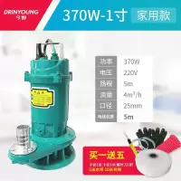污水泵220v家用抽水机小型化粪池抽粪泥浆切割式排污泵380v潜水泵 370W1寸污水泵【旗舰款】