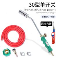 家用液化气喷火烧肉器便携式煤气烧猪毛焊接喷涂高温防水卷材 不锈钢款单开关30型（2米管）+点火器