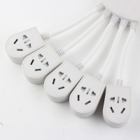 新创意安全防护带智能usb多孔电源转换器插座一转四/一转五 一转五无USB