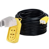 电动车充电线插座防水加长拖线板排插10/15/20/30/米电源线延长线 黑色牛筋线 20米（防水款）