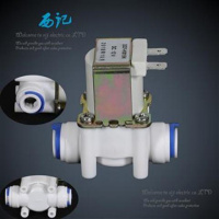 ro机、管线机塑料电磁阀 三分快接 三分快插 饮水机直插式阀 DC24V有压力常开型