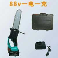 锂电单手锯小型伐木竹子电锯电动链锯电锯家用锯子木工电锯手电锯 无刷链条锯88v一电一充