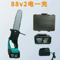 锂电单手锯小型伐木竹子电锯电动链锯电锯家用锯子木工电锯手电锯 无刷链条锯88v2电一充