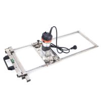 裁板神器木工不锈钢切割机底板改装定位架云石机底座靠山木工装修 不锈钢长款+修边机+2直刀