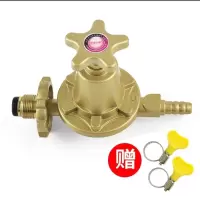 中压阀液化气猛火高压阀减压阀调压器煤气罐可调阀 大流量中压阀+2米防爆管