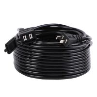 电瓶车电动车充电延长线电源插座带线插排插接线板拖线板插板长线 黑色（纯铜线芯+防雨设计） 20米