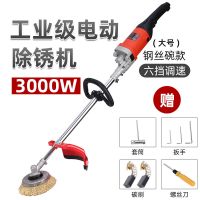 彩钢瓦除锈机手持式翻新钢丝轮打磨机混凝土水泥铁钢板电动抛光机 电动除锈机六级变速（配200钢丝轮）