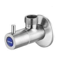 非全铜/冷热水器八字阀家用4分加长304不锈钢三角阀 新品530010冷/带把手款不锈钢阀芯