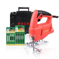 电动曲线锯家用电锯多功能手持木板线锯小型切割机木工锯子工具箱 1200W调速锯10锯条+导尺工具箱