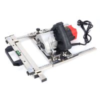 云石机切割定位架木工裁板神器切割机靠山便捷式手推木工专用架 不锈钢短款+云石机+2锯片