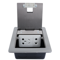 不锈钢开启式七孔侧插地插座隐藏式家用网络电脑电话弱电地板插座 七孔