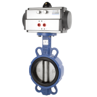 at气动阀蝶阀对夹式d671x 304阀板dn 50 65 80 100 150 200 橡胶密封+304阀板 DN50