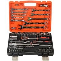 套筒扳手套装汽车修理组套汽修套筒五金棘轮套筒扳手汽修工具箱子 大飞汽修82件套