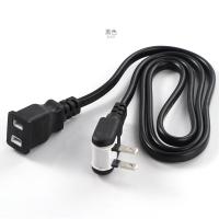 二插家用大功率电动车台灯电风扇电源延长线插座旋转插头 旋转黑色 5米