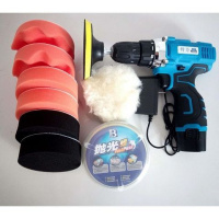 无线汽车抛光机打蜡机充电家用车用车漆修复刮痕划痕去污工具 12V一电升级款+抛光蜡（送礼包）