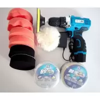 无线汽车抛光机打蜡机充电家用车用车漆修复刮痕划痕去污工具 12V一电升级款+两盒蜡（送礼包）