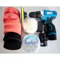 无线汽车抛光机打蜡机充电家用车用车漆修复刮痕划痕去污工具 12V两电升级款+砂蜡（送礼包）