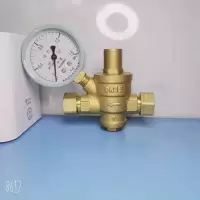 减压阀自来水铜减压阀水管减压阀热净水器家用稳压阀4分6分1寸 含压力表（送赠品） 4分（DN15）双内丝活接