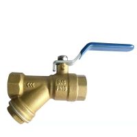 加厚过滤器球阀4分6分1寸dn15202532 铜球阀y型过滤器一体铜阀 6分加厚过滤器 均码