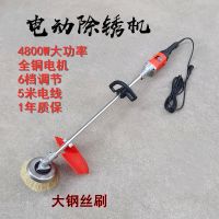 电动除锈机钢丝轮打磨机铁钢结构彩钢瓦除锈翻新机甲板钢板抛光机 6档调节除锈机21CM