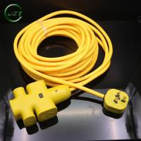 防冻牛筋线大功率纯铜线2.5平/4平电源接线板插排防爆摔电缆插座 4平三插头 10米