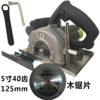 5寸125多功能手提瓷砖切割机木工集尘锯石材云石机家用开机 标配含赠品+5寸木锯片