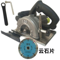 5寸125多功能手提瓷砖切割机木工集尘锯石材云石机家用开机 标配含赠品+114云石片