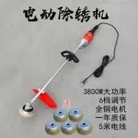 电动除锈机钢丝轮打磨机铁钢结构彩钢瓦除锈翻新机甲板钢板抛光机 电动除锈机13CM（送5刷）