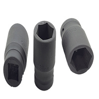 1寸重型风炮套筒套头子六角风炮加厚套筒轮胎套筒扳手气动套筒 19mm风炮套筒