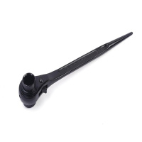 尖尾快速扳手棘轮扳手架子工架管扣件扳手双向梅花套筒扳手快扳 黑色尖尾14*17