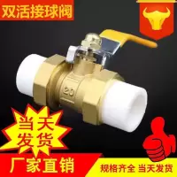 双活接阀球阀全铜ppr水管管件配件开关接头热熔4分20开关6分25 25（6分）钢球