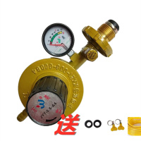 防爆带表液化气减压阀限压阀燃气瓶防爆阀煤气灶燃气灶配件 防爆阀一个+2米管子