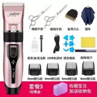 成人剃头剃发充电的飞剪头机电动理发器电剪推发推剪剪剔递头宝宝 红色标配【围脖+钢平牙剪+备刀头】