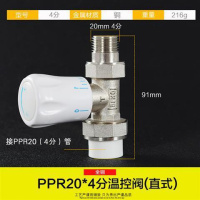 ppr温控阀 暖气片 散热器 专用温控阀 铜温控角阀 散热器 全铜PPR20-4分丝（直式）