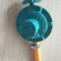 加厚家用燃气煤气灶减压阀液化气罐钢瓶减压阀中压阀配件低压阀 普通减压阀+普通纤维管1米