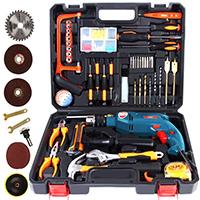 冲击钻电钻两用手电钻多功能冲击钻 电锤套装家用电动工具 新款冲击钻88件套送切磨套