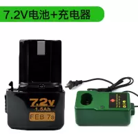 适用于妙达电钻电池 手钻7.2 9.6 12v充电电钻镍镉充电器 镍镉7.2V外扣+充电器