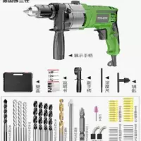 电钻家用小型电钻冲击钻多功能手钻手钻上螺丝电钻工业打孔电钻 款（塑盒）全套钻头