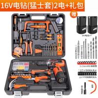 手电钻家用充电式电动螺丝刀手电转钻手锂电钻工具箱套装 16.8v（猛士套）2电1充+大礼包(）