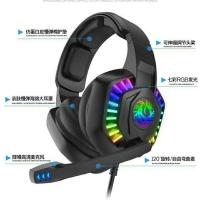 头戴式高音质手机电脑通用有线带麦发光游戏耳机