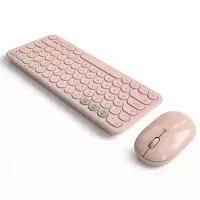 bow航世ipad蓝牙键盘可连手机苹果平板电脑笔记本通用外接办公专打字女生可爱粉色无线小型鼠标套装充电便携