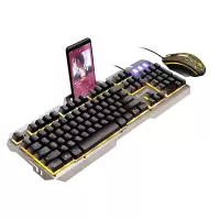 有线键盘鼠标套装背光游戏电脑台式发光真机械手感笔记本usb外接