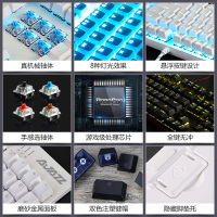 黑爵战警游戏机械键盘全键无冲电竞专用青轴黑轴红轴茶轴lol吃鸡外设有线87键104键台式电脑办公打字网吧