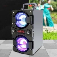 手提广场舞蓝牙音箱大音量手提户外话筒家用重低音炮音响