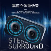 无线蓝牙音箱迷你闹钟便携钢炮迷你语音播报器插卡车载音箱可充电