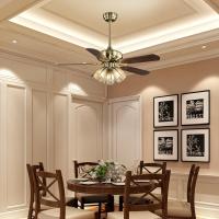 世冠 风扇吊扇灯餐厅客厅卧室遥控电风扇家用新款美式风扇吊灯 遥控版3头（直径108cm*高47cm）